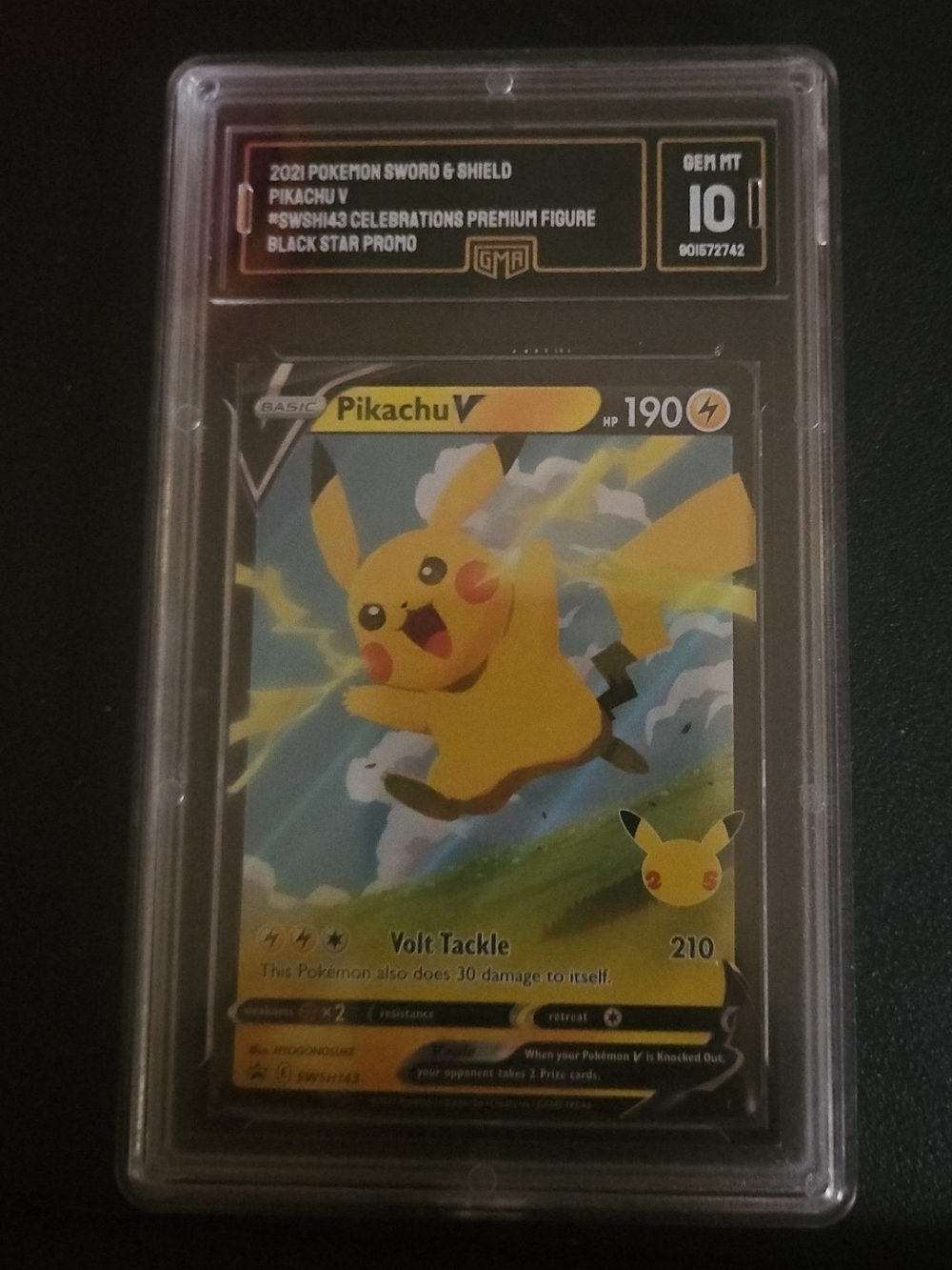 Pokemon Pikachu V Yellow Lightning Trading Card